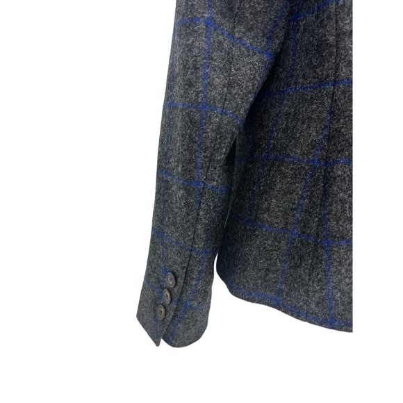 Boden British Tweed by Moon Wool Blazer in Charcoal Windowpane - Picture 15 of 16